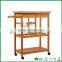 bamboo moving type dinning trolley in kitchen fuboo