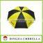 plastic handle pongee fabir high quality 6 fold umbrella