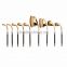 Rose golden 9 pieces gift box packing personalized custom logo makeup brush
