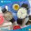 Fashion latest circle simple dial leather strap japan movt ladies watch
