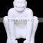 Sitting Naked Man Statue White Marble Stone Sculpture Hand Sculpture Carved