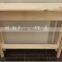 Classical unfinished pine console/sofa/hall/wall table with shelf