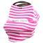 New Arrival Pink White Stripe Pattern Sun Protection Car Seat Cover for Baby