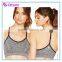 Heathred color sports bra yoga bra polyester active bra