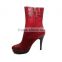 dealer boots crotch boots red suede boots