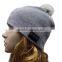 OEM fashion neck warmer Bluetooth hat knit beanie cap