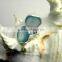 Blue Chalcedony Oval Facet Cabochon Stud Earrings, 925 Solid Sterling Silver Earrings, Designer Stud Earrings