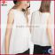 2016 latest design OEM service solid color ladies' pleated tops