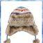 50%wool /50%acrylic fox fairisle knitted hat scarf glove for young boys