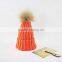 Best selling 2015 Girls Winter Knitted Wool Hats With Fur Poms/winter hat