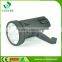 ABS material hand crank dynamo flashlight 3w led rechargeable flashlight