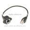 Cat5e RJ45 M F Shielded Ethernet Network Screw Panel Mount Extension Cable