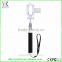 selfie stick with audio cable, flexible camera monopod wired selfie stick with mirror