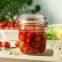 1L Recycled airtight Round shape glass jar with metal clip top lid for kitchen and food