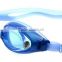 swimming glasses for audlt black and blue color rubber glasses