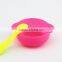 Lovely Silicone Baby Feeding Bowl Set With Spoon