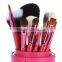 New 12pcs 12 Professional Makeup Brush Set Cosmetic Brush Kit Makeup Tool with Cup Leather Holder Case