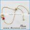 Fashionable Bangle Glass Jewelry Gold Plated Stones tassel Bracelet