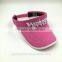 100% Cotton Twill 3D Embroidery Sun Visor Hats Ladies