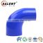 32mm>19mm(1-1/4''>3/4'')90 Degree Elbow Reducing Blue Silicone Hose