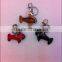KN001 High quality custom Leather Animal keychain/ leather keychain/promotional keychain