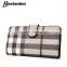 vertical stripes credit card and ID card holder long style leather