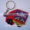 Worker logo silicone rubber keychain with low price