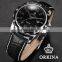 Fashion Orkina Mens Black Dial Analog Sport Quartz Wrist Watch