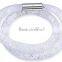 Hotting Sale Mesh Stardust Bracelet With Crystal , Magnetic Buckle 2 Round Length Mesh Bracelet for Woman