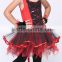 HOT 3 Piece Set Baby Girl Fancy Red Devil Dress New Halloween Carnival Kids Cosplay Costume Naughty Little Demon Party Dress XL