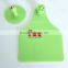 green separated cattle ear tag female tag 78*56 mm male tag 30*30 mm