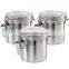 Stainless Steel Clear Top Can Jar Stackable Herbs Spice canister with clamp