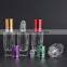 10ml Empty Clear Glass Roll on Perfume Bottle for Cosmetic Packaging With Stainless Steel Roller Ball
