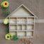 Home decorative house shaped wooden craft compartment shelf boxes