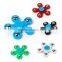 Factory Direct Sales Anti Stress 5 wings Flower Shape Plastic Fidget Spinner With Retail Pakage
