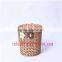 hand woven natural wicker bicycle basket