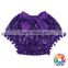 Dark Purple Kids Pom Pom Shorts Fancy Bloomers In Stock For Kid Big Bow Pink Sequin Shorts