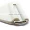 White Plastic Chafe With Rectangle Loop and Roller in 2" , Rectangle W/Roller Chafe, Plastic Chafe With Metal Loop