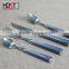 Arabia style Blue plastic handle flatware;kitchen cutlery products china