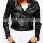 Cropped Cut Leather Jacket