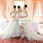 white champagne lace strapless ball gown cathedral/ royal train wedding dresses