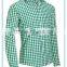 Bright Coloured Green Check Mens Slim Fit Shirts