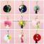 2017 New Arrival Popular Rex Rabbit Fur Pompom Keychain with Tassel Fur Ball Keychain 110A
