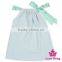 ZQ-177 Lovebaby wholesale 100% cotton solid red color stripe bow,PILLOWcase DRESS