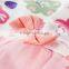 european kids dress fashion style flower printed short sleeve cotton baby girls dress