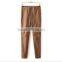 EY0023L Europe and America Pu Stitching Zipper Pencil Leggings