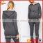 Relaxed Fit Longline Cut Hooded Sweatshirt for All Stages of Pregnancy