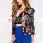 New Arrival Fashion Tropical Floral Print Women Blazer,blazer 2015