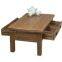 Living Room Furniture, Wooden Coffee Table with 4 Drawers, Solid Oak Coffee Table