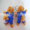10cm Mini Plush Lion Keychain With Metal Keyring